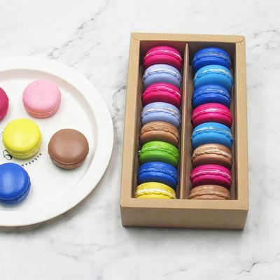 oEM Hộp đóng gói thực phẩm tùy chỉnh Macaron với cửa sổ rõ ràng