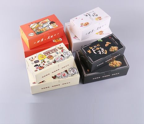 Ivory Borad Anti Oil BOPP Hộp đựng gà rán kín