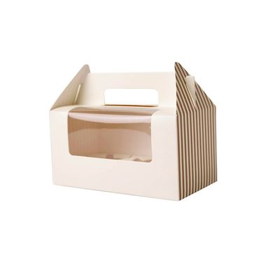 Hộp bánh mini FBB 400gsm tái chế với tay cầm màu tùy chỉnh