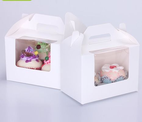 Hộp bánh mini FBB 400gsm tái chế với tay cầm màu tùy chỉnh