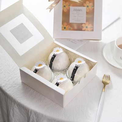 Giấy nghệ thuật C2S Hộp bánh trắng Hình cửa sổ được bọc đẹp mắt