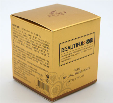 Màu vàng dùng một lần Hộp giấy mỹ thuật 325g Bao bì mỹ phẩm