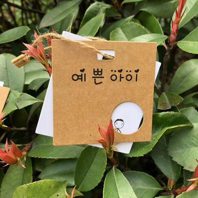 Quà tặng thân thiện với môi trường Giấy bìa Kraft Cá nhân hóa Thẻ treo CMYK 4C