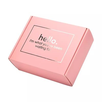 Hộp đóng gói quà tặng màu hồng CMYK với ruy băng